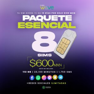 Kit Esencial Plennia Wave 8 SIMs | Telefonía Móvil Distribuidores