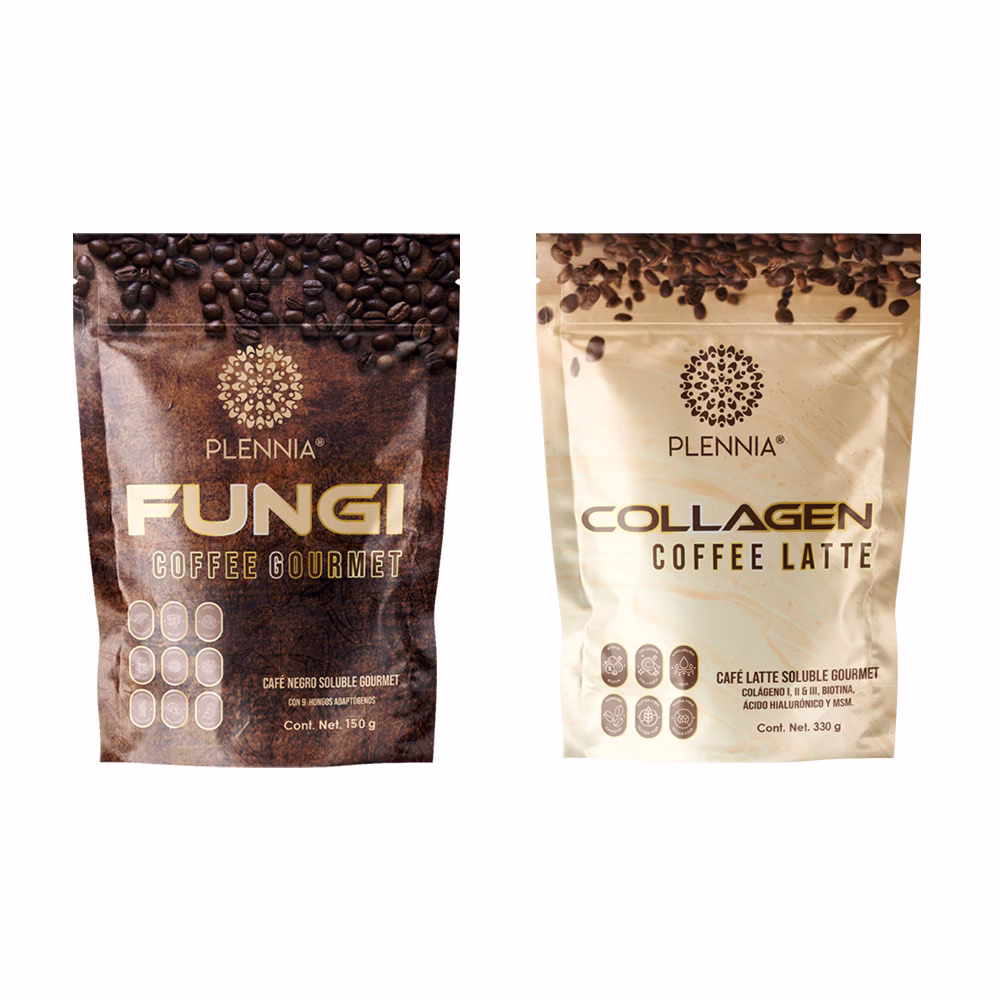 Pack Enfoque y Regeneración Plennia | Fungi Coffee + Collagen Coffee