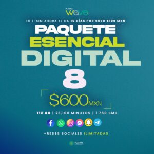 8 eSIMs Plennia Wave + Membresía | Inicia tu Negocio Hoy