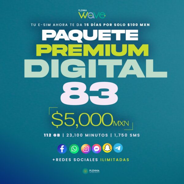 Kit Premium Digital Plennia Wave | 83 eSIM | Distribuidor